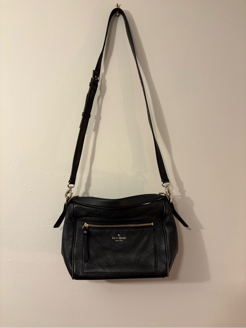Kate Spade New York Black Pebbled Leather Crossbody Bag ✨
